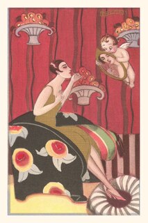 Front cover_Vintage Journal Cupid Holding Mirror for Flapper