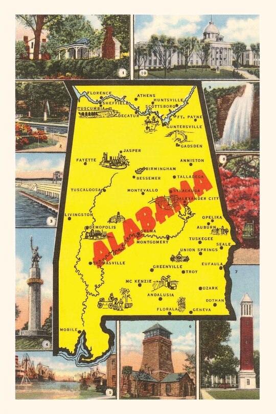 Front cover_Vintage Journal Alabama Map and Scenes