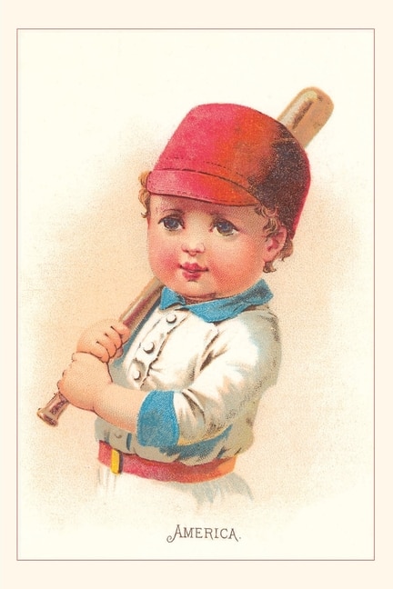 Couverture_Vintage Journal America, Little Boy with Bat, Illustration