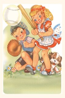 Front cover_Vintage Journal Little Children Playing Baseball