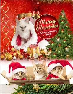 Front cover_Lovely Merry Christmas Animal Coloring Books