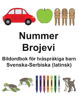 Couverture_Svenska-Serbiska (latinsk) Nummer/Brojevi Bildordbok för tvåspråkiga barn