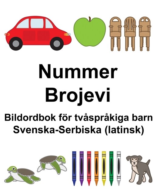 Couverture_Svenska-Serbiska (latinsk) Nummer/Brojevi Bildordbok för tvåspråkiga barn