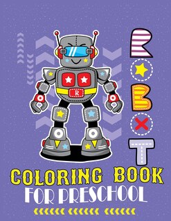 Front cover_Robot coloring book Preschool