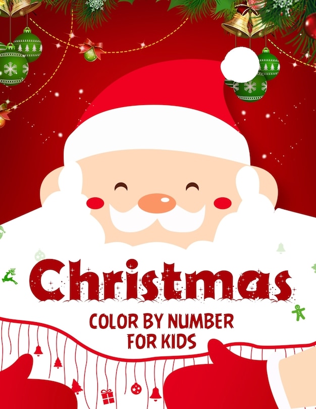 Front cover_Christmas color by number for kids.