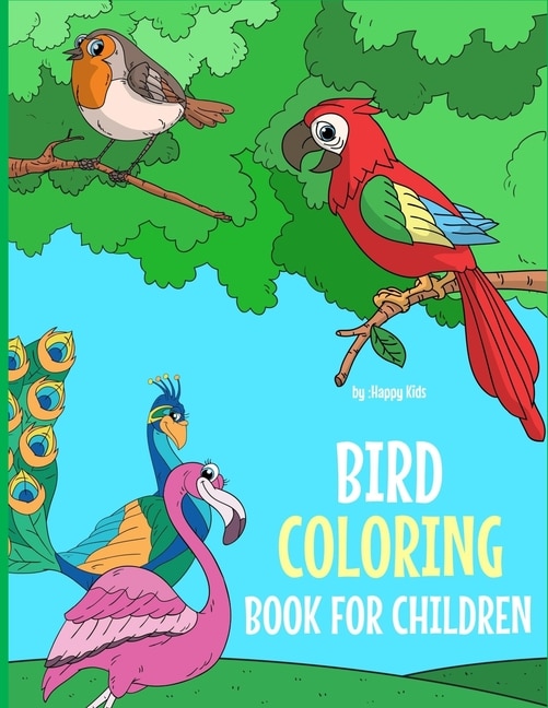 Front cover_Bird Coloring Book For Children