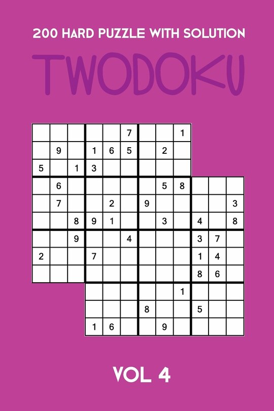 Front cover_200 Hard Puzzle With Solution Twodoku Vol 4