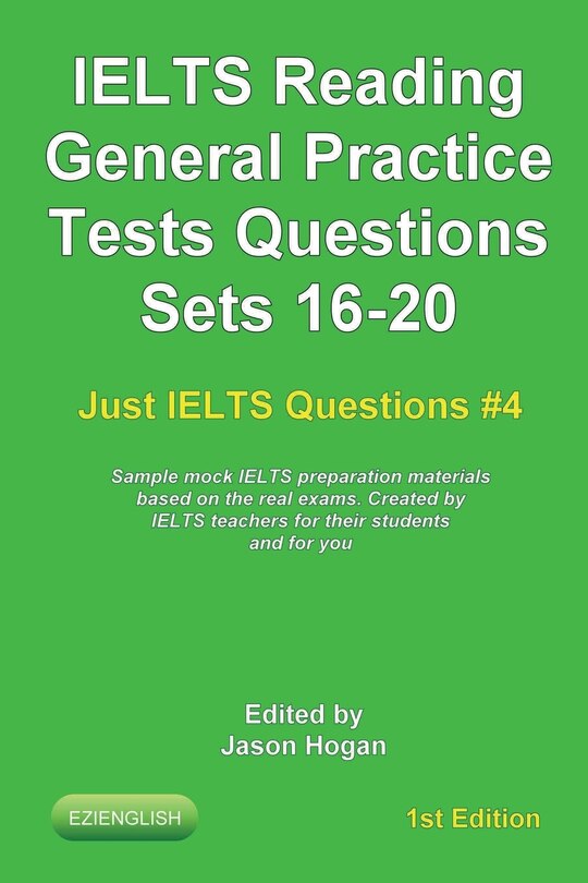 Front cover_IELTS Reading. General Practice Tests Questions Sets 16-20. Sample mock IELTS preparation materials based on the real exams