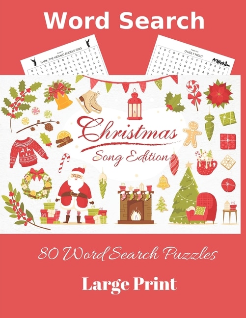 Word Search: Christmas Song Edition 80 Word Search Puzzles Large Print