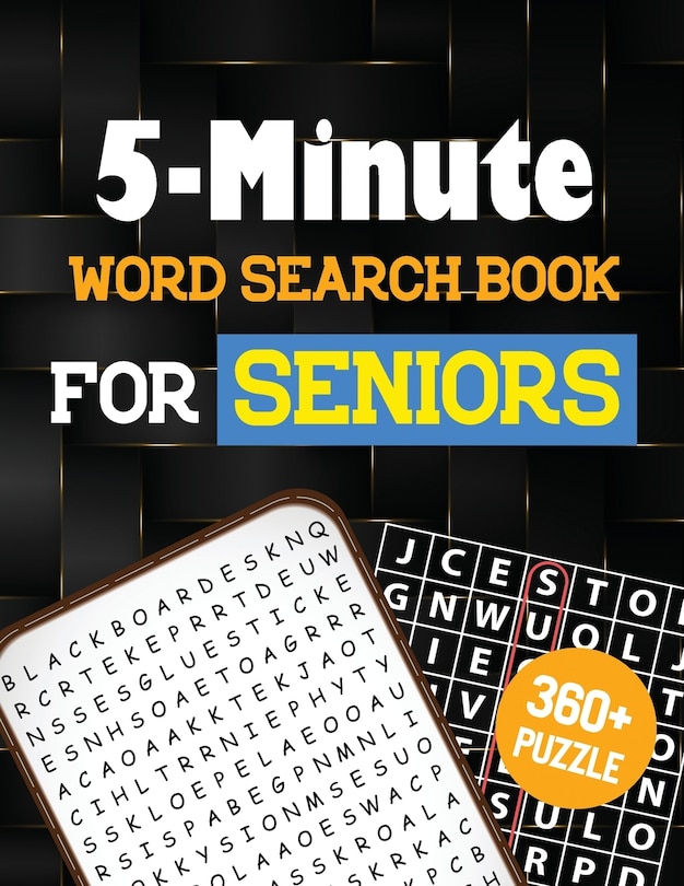 Front cover_5-Minute Word Search Book for Senior