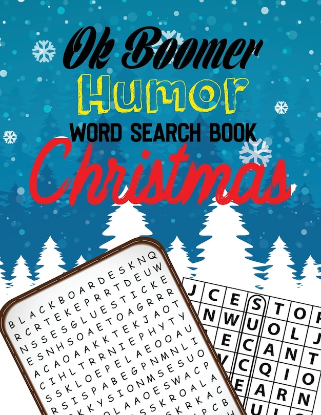 Front cover_OK Boomer Humor Word Search Book Christmas