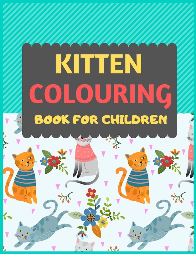 Front cover_Kitten Colouring Book For Children