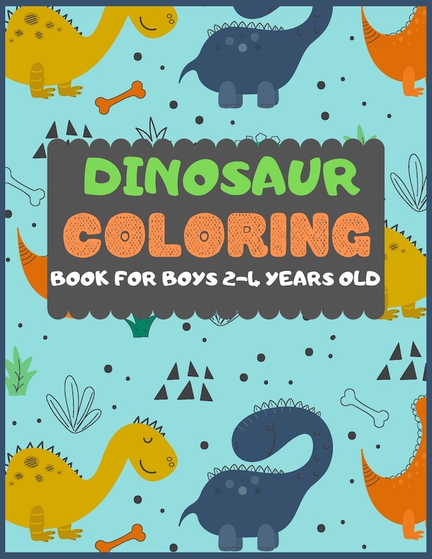 Front cover_Dinosaur Colouring Book For Boys 2-4 years old