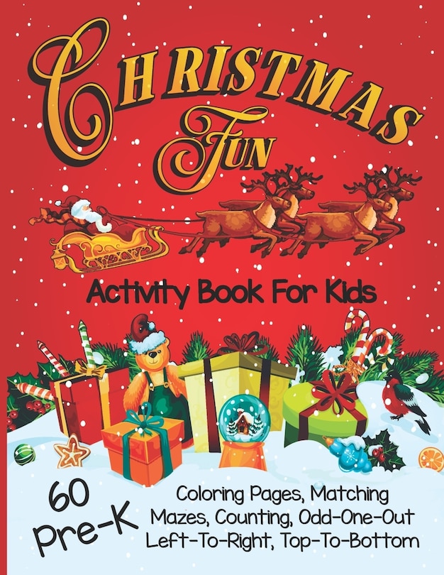 Front cover_Christmas Fun Activity Book for Kids Pre-K