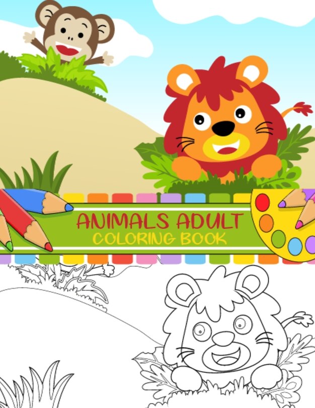 Couverture_Animals Adult Coloring Book