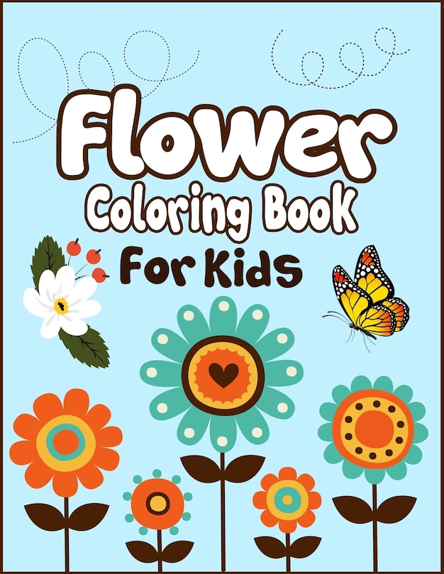 Front cover_Flower Coloring Book for Kids