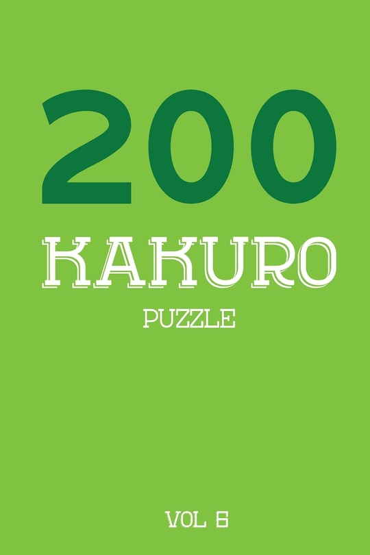 Couverture_200 Kakuro Puzzle Vol 6