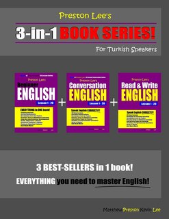 Couverture_Preston Lee's 3-in-1 Book Series! Beginner English, Conversation English & Read & Write English Lesson 1 - 20 For Turkish Speakers