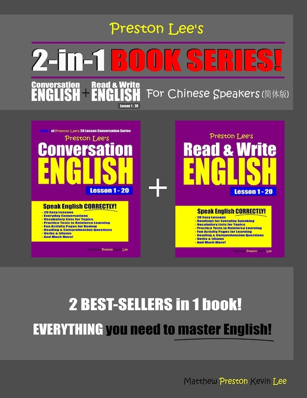 Couverture_Preston Lee's 2-in-1 Book Series! Conversation English & Read & Write English Lesson 1 - 20 For Chinese Speakers