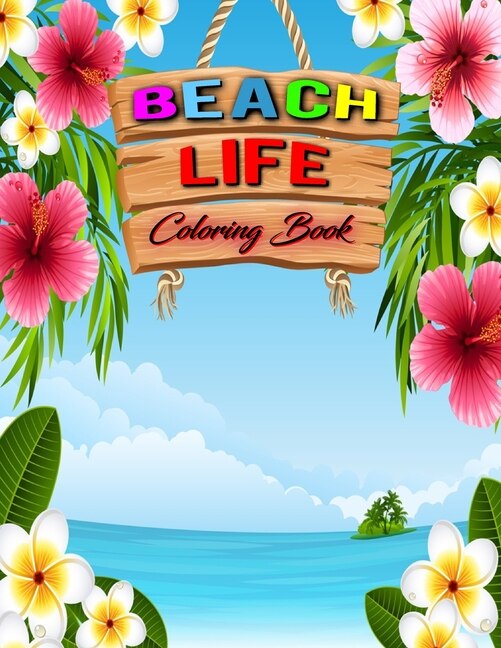 Front cover_Beach Life Coloring Book