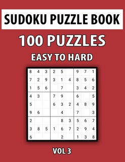 Couverture_Sudoku Puzzle Book, Easy To Hard, 100 Puzzles Vol 3
