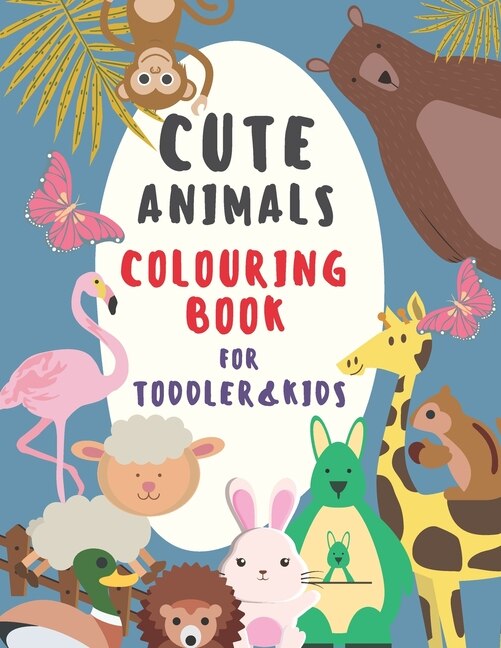 Cute Animals: Colouring Book For Kids