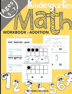 Front cover_Kindergarten Math Addition Workbook Age 5-7