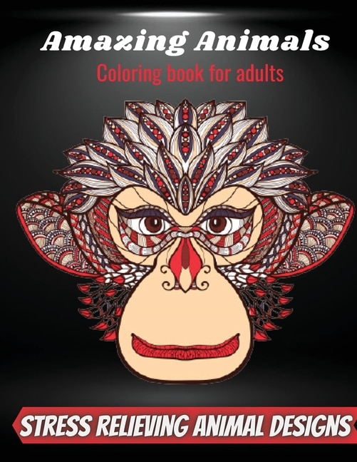 Front cover_Amazing Animals Coloring Book For Adults