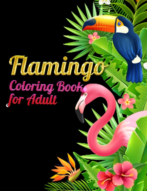 Front cover_Flamingo Coloring Book for Adults