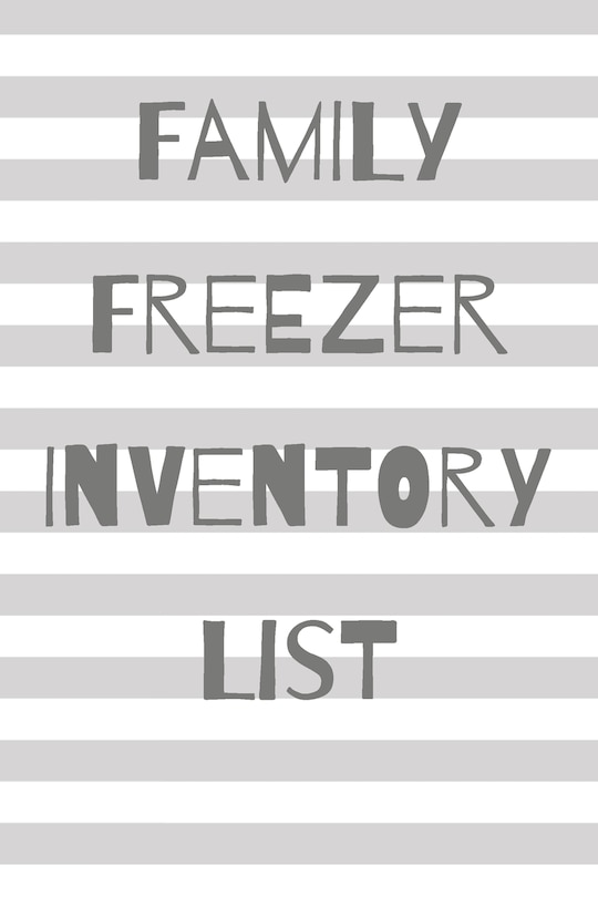 Front cover_Family Freezer Inventory List