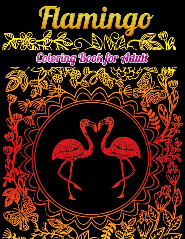 Front cover_Flamingo Coloring Book for Adults