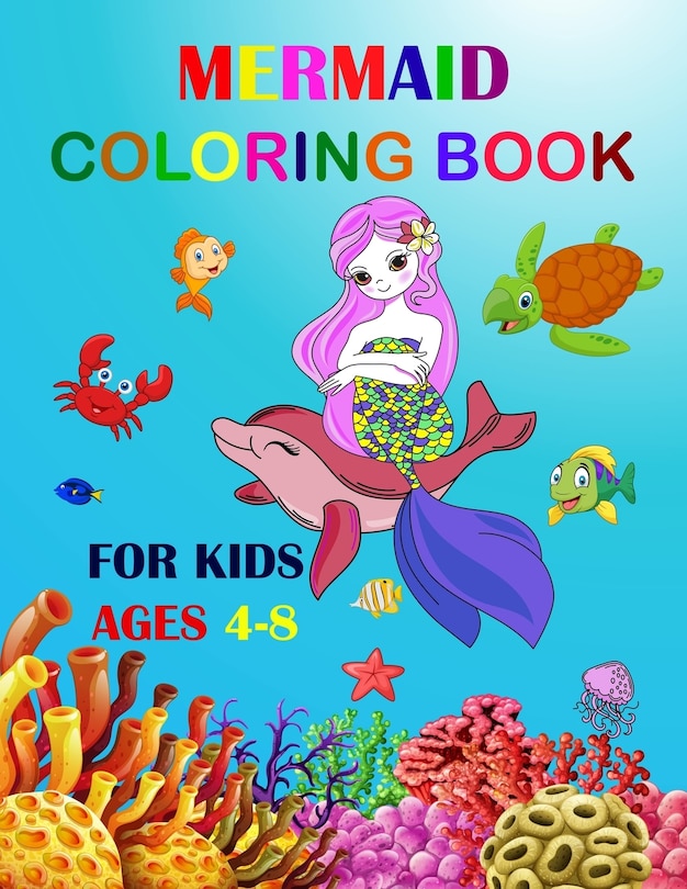 Couverture_Mermaid Coloring Book For Kids Ages 4-8