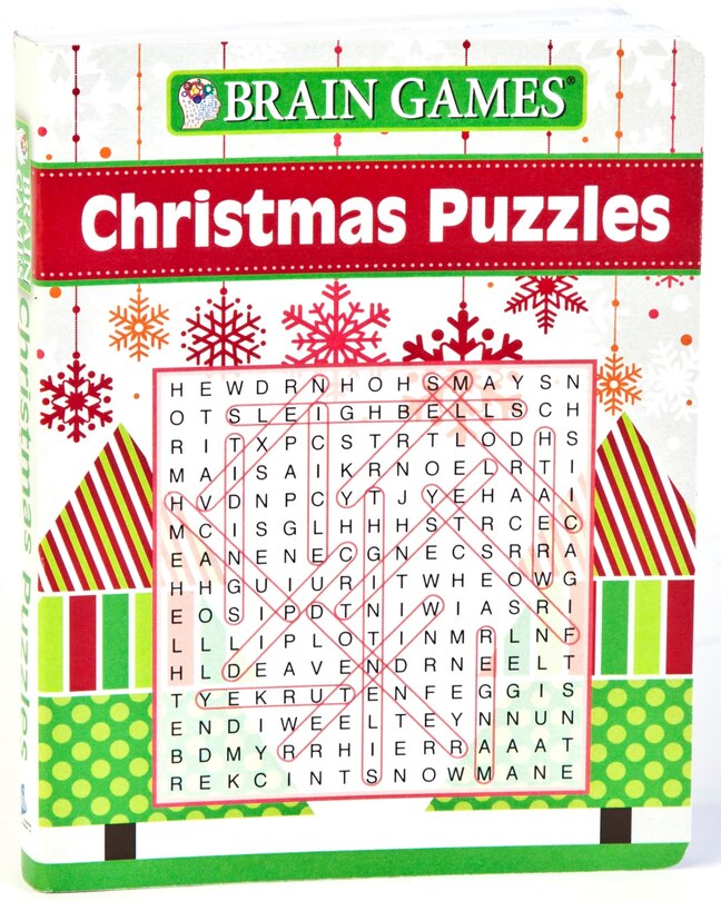 Front cover_Brain Games Mini - Christmas Puzzles (Pocket Size / Stocking Stuffer)