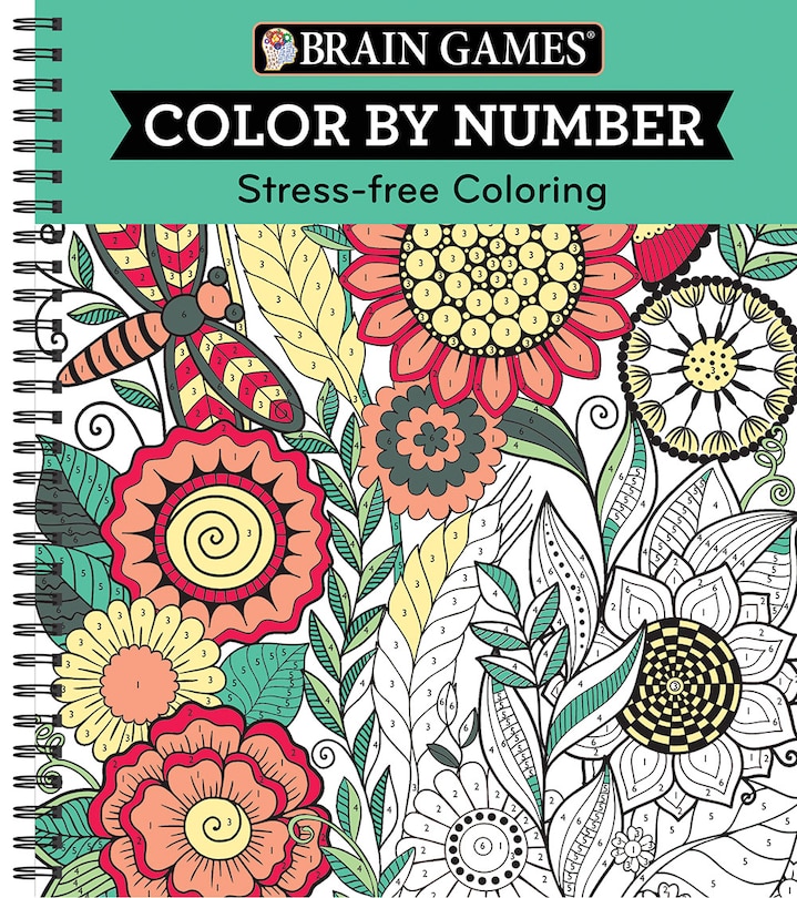 Front cover_Brain Games - Color by Number: Stress-Free Coloring (Green)