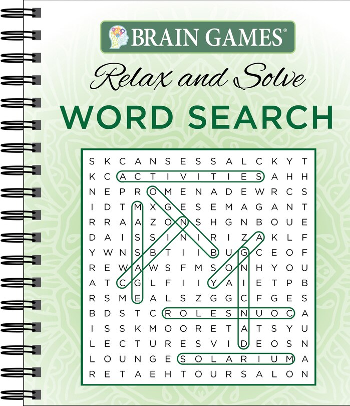Front cover_Brain Games - Relax and Solve: Word Search (Green)