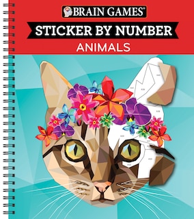 Brain Games - Sticker by Number: Animals (28 Images to Sticker)