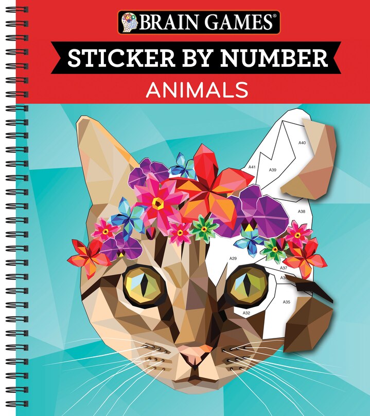 Couverture_Brain Games - Sticker by Number: Animals (28 Images to Sticker)
