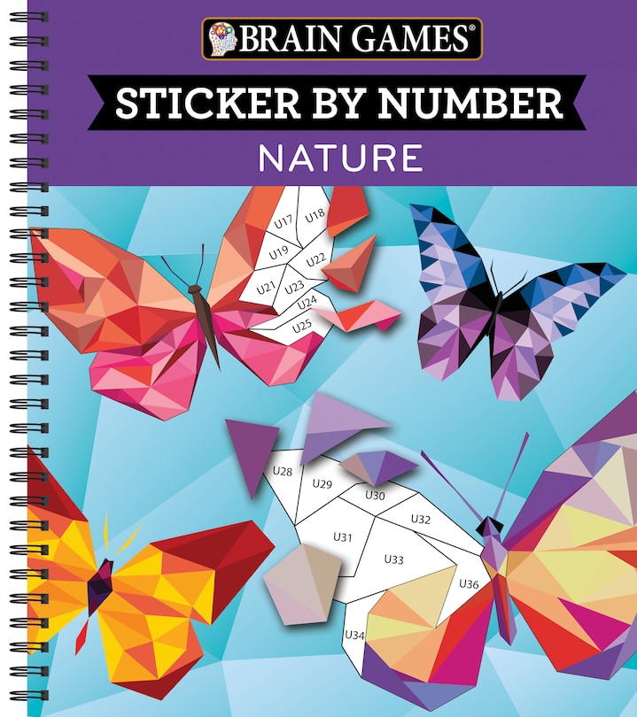 Couverture_Brain Games - Sticker by Number: Nature (28 Images to Sticker)