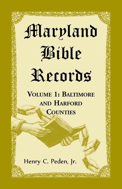 Front cover_Maryland Bible Records, Volume 1