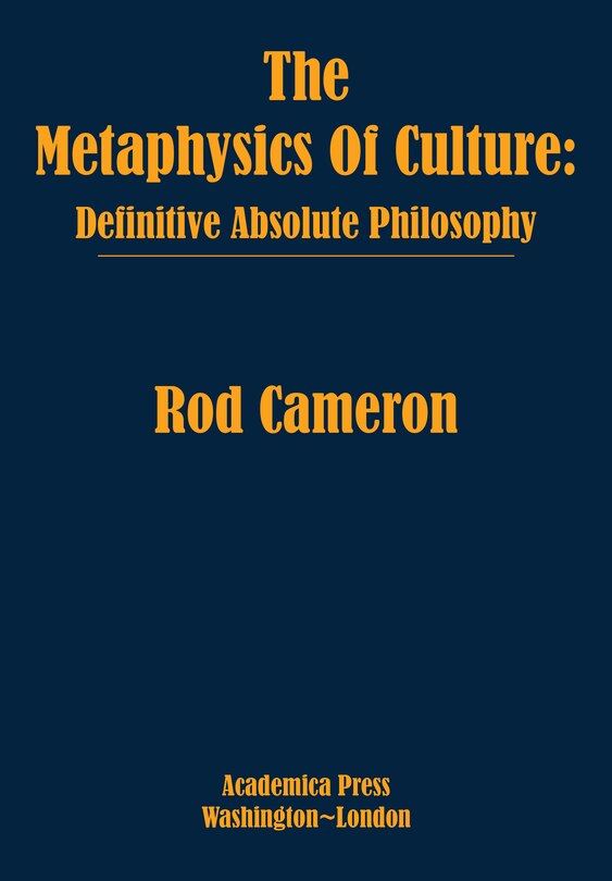 Front cover_The Metaphysics Of Culture