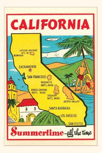 Couverture_Vintage Journal Map of California