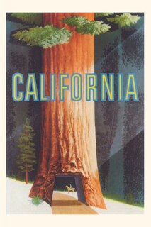 Front cover_Vintage Journal California Redwoods Travel Poster