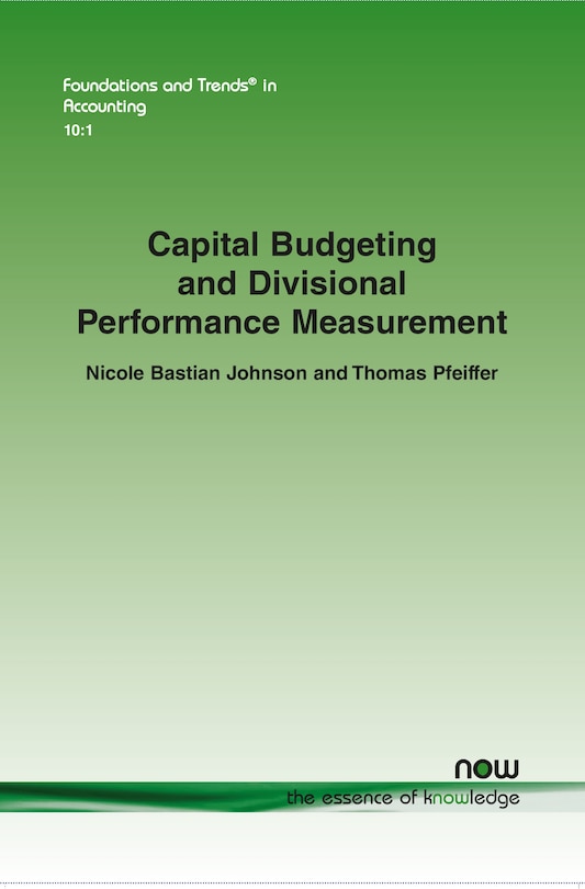 Front cover_Capital Budgeting and Divisional Performance Measurement