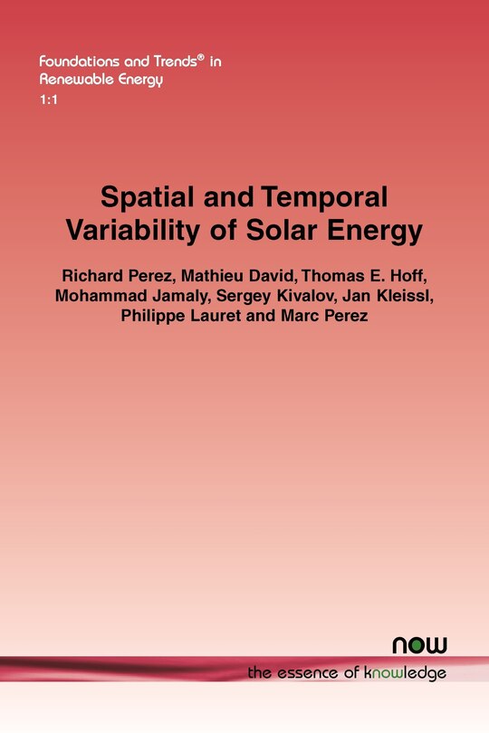 Front cover_Spatial and Temporal Variability of Solar Energy