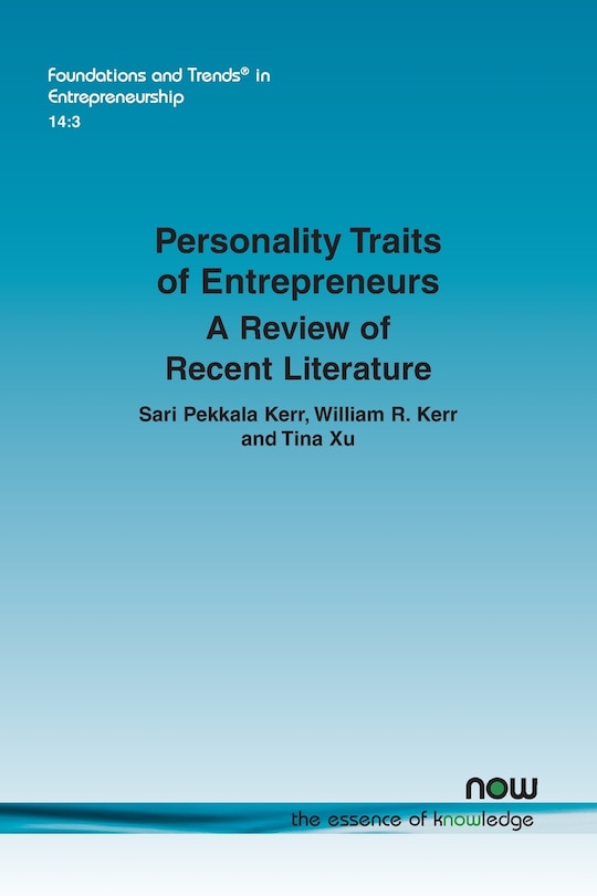 Front cover_Personality Traits of Entrepreneurs