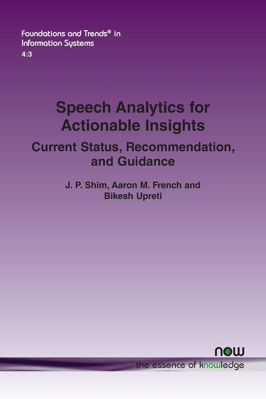 Couverture_Speech Analytics for Actionable Insights