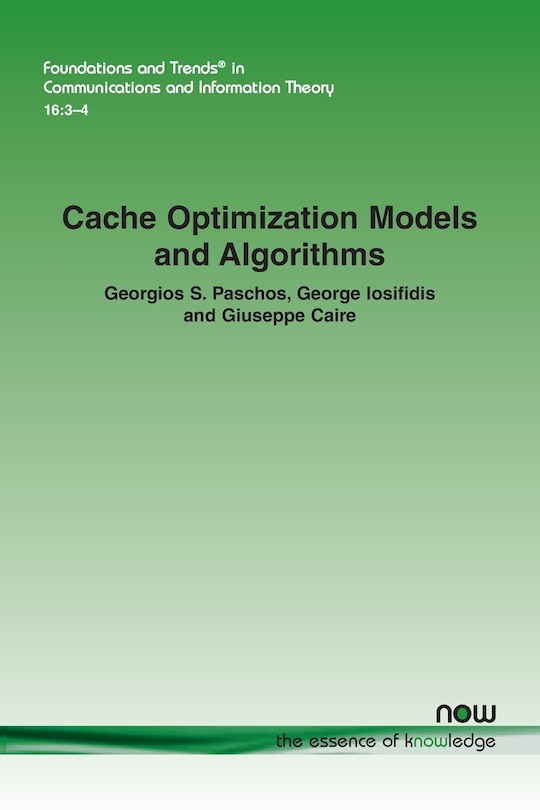 Front cover_Cache Optimization Models and Algorithms