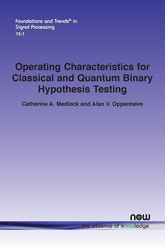 Couverture_Operating Characteristics for Classical and Quantum Binary Hypothesis Testing