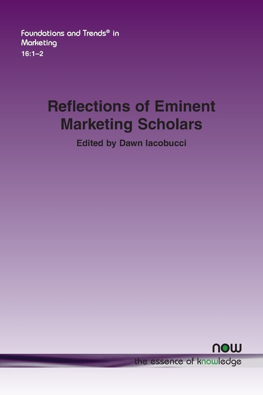 Couverture_Reflections of Eminent Marketing Scholars