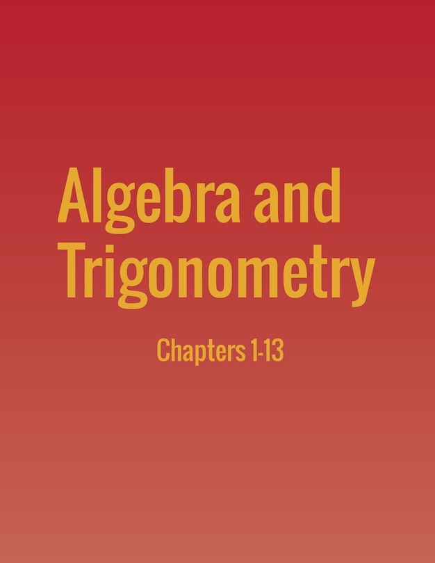 Front cover_Algebra and Trigonometry